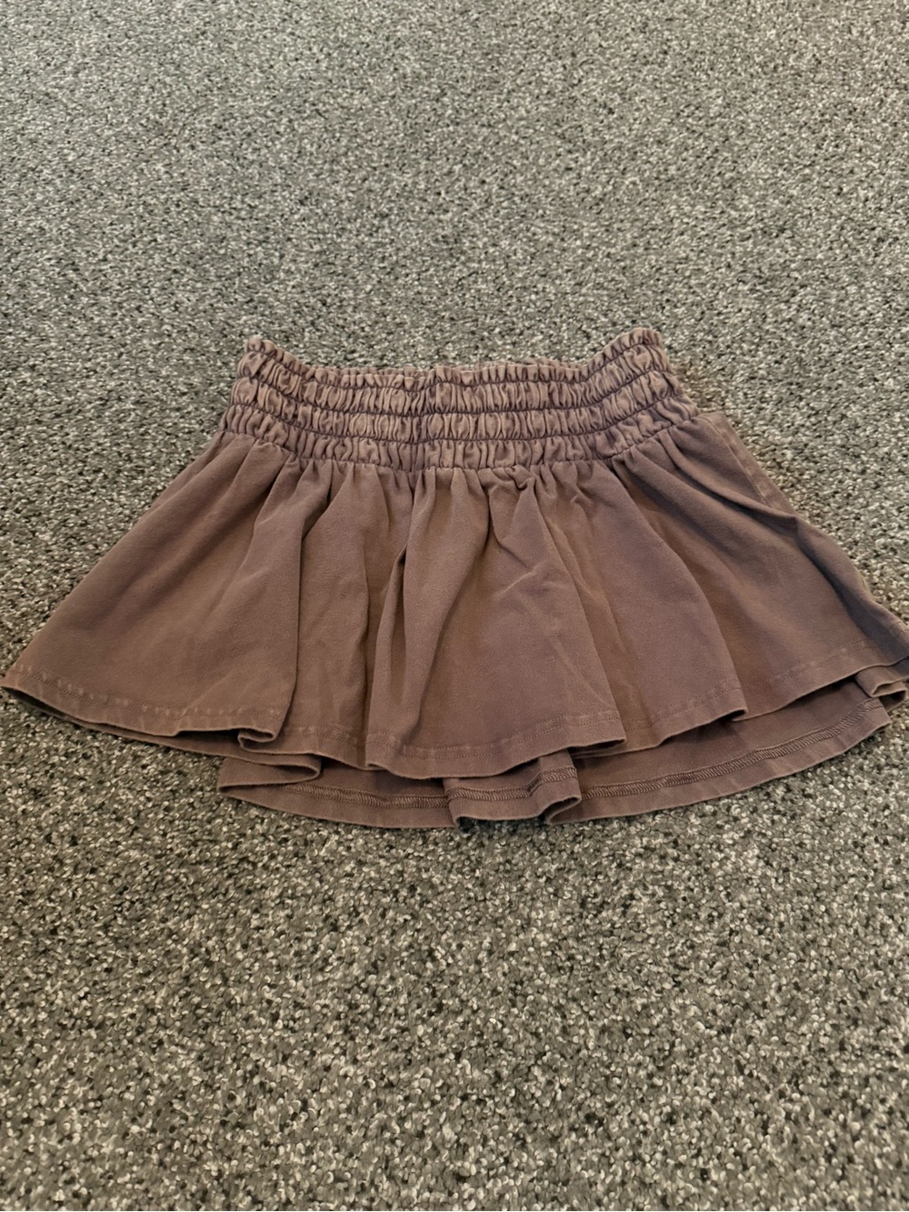 FP Movement by Free People Mauve Brown Ruffle Mini Skirt